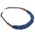 Braided bead necklace, 'Sosongo in Blue' - Blue Braided Beaded Necklace Fair Trade Jewelry from Africa (image 2c) thumbail