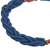 Braided bead necklace, 'Sosongo in Blue' - Blue Braided Beaded Necklace Fair Trade Jewelry from Africa (image 2d) thumbail