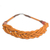 Braided bead necklace, 'Sosongo in Orange' - Handcrafted Orange Braided Bead Necklace with Wood and Agate (image 2e) thumbail