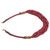 Braided bead necklace, 'Sosongo in Red' - Handcrafted Red Braided Bead Necklace with Wood and Agate (image 2d) thumbail