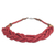 Braided bead necklace, 'Sosongo in Red' - Handcrafted Red Braided Bead Necklace with Wood and Agate (image 2e) thumbail