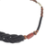 Braided bead necklace, 'Sosongo in Black' - Handcrafted Black Braided Bead Necklace with Wood and Agate (image 2d) thumbail