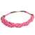 Braided bead necklace, 'Sosongo in Pink' - Handcrafted Pink Braided Bead Necklace with Wood and Agate (image 2e) thumbail