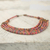 Beaded necklace, 'Multicolor Wend Panga' - Artisan Multicolor Bead Necklace with Wood Agate and Leather (image 2c) thumbail