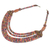 Beaded necklace, 'Multicolor Wend Panga' - Artisan Multicolor Bead Necklace with Wood Agate and Leather