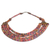 Beaded necklace, 'Multicolor Wend Panga' - Artisan Multicolor Bead Necklace with Wood Agate and Leather (image 2e) thumbail