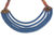 Beaded necklace, 'Wend Panga in Blue' - Artisan Blue Bead Necklace with Sese Wood Agate and Leather (image 2e) thumbail