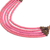 Beaded necklace, 'Wend Panga in Pink' - Artisan Pink Bead Necklace with Sese Wood Agate and Leather (image 2d) thumbail