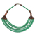 Beaded necklace, 'Wend Panga in Green' - Hand Crafted Agate and Wood African Green Beaded Necklace