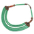Beaded necklace, 'Wend Panga in Green' - Hand Crafted Agate and Wood African Green Beaded Necklace (image 2c) thumbail