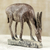 Wood statuette, 'Brown Antelope' - Dark Brown Wooden Grazing Antelope Statuette (image 2b) thumbail