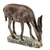 Wood statuette, 'Brown Antelope' - Dark Brown Wooden Grazing Antelope Statuette (image 2d) thumbail