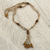 Halskette mit Anhänger aus Holz- und Keramikperlen - Halskette mit Holz- und Tonperlenanhänger aus Ghana