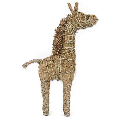 Rattan giraffe, 'Regal Giraffe' - Rattan Decorative Giraffe Hand Crafted in Ghana