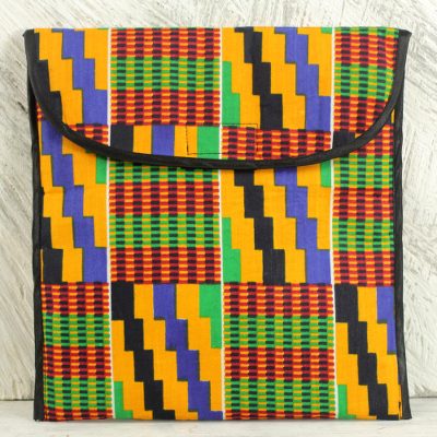 Kente iPad case, 'Tablet Royalty' - Handmade Cotton iPad Case with Kente Design and Foam Padding