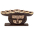 Wood candelabra 'Stoic Face' - Hand Made Wood Candleholder Face from Ghana