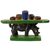Wood candleholder, 'Back of a Rhino' - Hand Made Rhino Wood Multicolored Candleholder Ghana (image 2c) thumbail