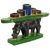 Wood candleholder, 'Back of a Rhino' - Hand Made Rhino Wood Multicolored Candleholder Ghana (image 2d) thumbail