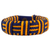 Cord bracelet, 'Blue and Gold Kente Power' - Blue and Gold Cord Striped Bracelet Handmade in Ghana (image 2a) thumbail