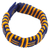 Cord bracelet, 'Blue and Gold Kente Power' - Blue and Gold Cord Striped Bracelet Handmade in Ghana (image 2c) thumbail
