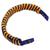 Cord bracelet, 'Blue and Gold Kente Power' - Blue and Gold Cord Striped Bracelet Handmade in Ghana