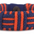 Cord bracelet, 'Blue and Orange Kente Power' - Blue and Orange Cord Striped Bracelet Handmade in Ghana (image 2b) thumbail