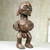 Wood sculpture, 'Bamana Male' - Hand Made Wood Sculpture of a Naked Man from West Africa