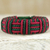Cord bracelet, 'Red and Green Kente Power' - Red and Green Cord Striped Bracelet Handmade in Ghana (image 2) thumbail