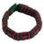 Cord bracelet, 'Red and Green Kente Power' - Red and Green Cord Striped Bracelet Handmade in Ghana (image 2c) thumbail
