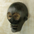 African wood mask, 'Baluba Man' - Hand Made Black Wood Wall Mask Congo from West Africa
