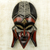 African wood mask, 'Fumnaya Love' - Hand Carved Wood Brass African Mask Red Black from Ghana (image 2) thumbail