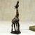 Wood sculpture, 'Giraffe I' - Brown Wood Giraffe Decor Sculpture Handcarved in Ghana (image 2) thumbail