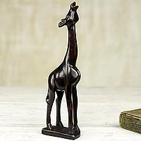 Wood sculpture, 'Giraffe II'