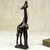 Wood sculpture, 'Giraffe II' - Handcarved Dark Brown Wood Giraffe Sculpture from Ghana (image 2) thumbail
