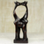 Wood sculpture, 'Entwined Giraffes' - Hand Carved, Painted, and Polished Sese Wood Sculpture (image 2) thumbail