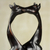 Wood sculpture, 'Entwined Giraffes' - Hand Carved, Painted, and Polished Sese Wood Sculpture (image 2b) thumbail