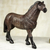 Wood horse sculpture, 'Ponko' - Wood Horse African Statue Hand Carved by Ghana Artisan (image 2) thumbail