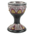Decorative wood goblet, 'Royal Goblet' - Decorative Wood Goblet Embellished with Aluminum and Brass thumbail