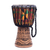 Tambor djembe de madera, 'Ahoto' - Tambor Djembe de madera de tweneboa multicolor hecho a mano en Ghana