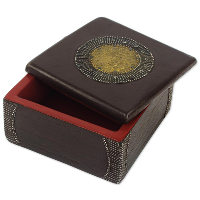 Set de regalo seleccionado para hombres - Set de regalo seleccionado con caja decorativa y bolso para pulsera para hombre en color marrón