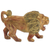 Wood sculpture, 'Gyata' - Artisan Carved Sese Wood Lion Sculpture with Rustic Finish thumbail