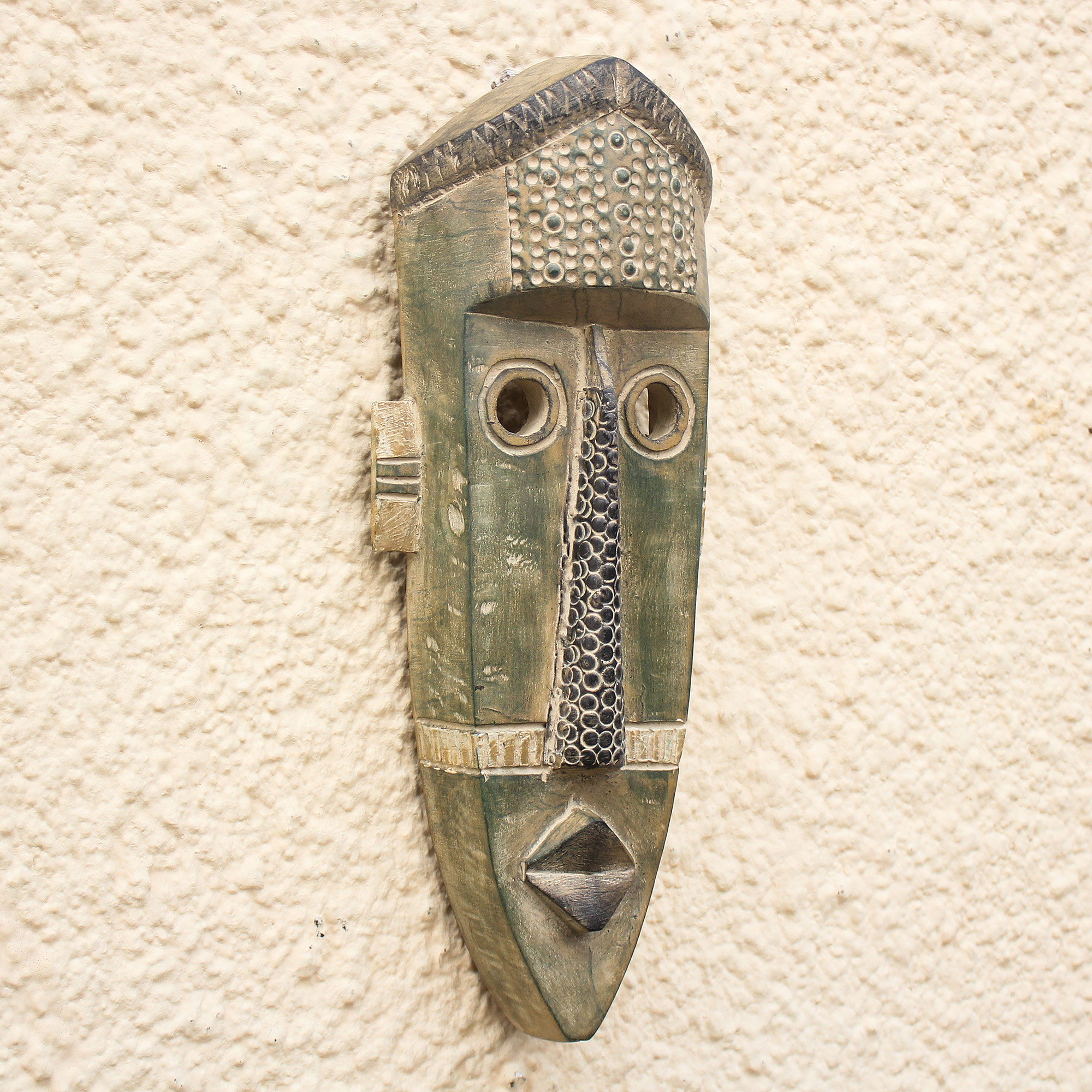 UNICEF Market | Original Green West African Hand-Carved Sese Wood Wall ...
