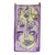 Batik cotton wall hanging, 'Mask of the King' - Handmade Batik Wall Hanging in Purple and White from Ghana