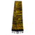 Cotton batik scarf, 'Gye Nyame' - Hand Crafted 100% Cotton Batik Scarf with Fringe from Ghana