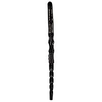 Wood walking stick, 'Mighty Walking Stick' - Hand Carved Walking Stick Featuring Abstract Face Motif