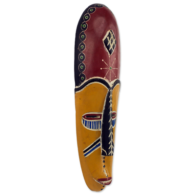 Afrikanische Holzmaske, „Kantanka“ – handwerklich gefertigte dekorative afrikanische Holzmaske