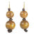 Wood dangle earrings, 'Godly Presence' - Sese Wood and Nylon Twine Dangle Earrings from Ghana (image 2a) thumbail