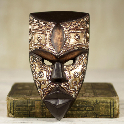 African wood mask, Mbara Hunter