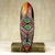 African beaded wood mask, 'Samba Messenger' - Multicolor Wood Recycled Glass Bead African Mask from Ghana (image 2) thumbail