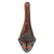 African beaded wood mask, 'Scorpion Face' - Brown Wood Aluminum Recycled Glass Bead African Mask Ghana (image 2a) thumbail